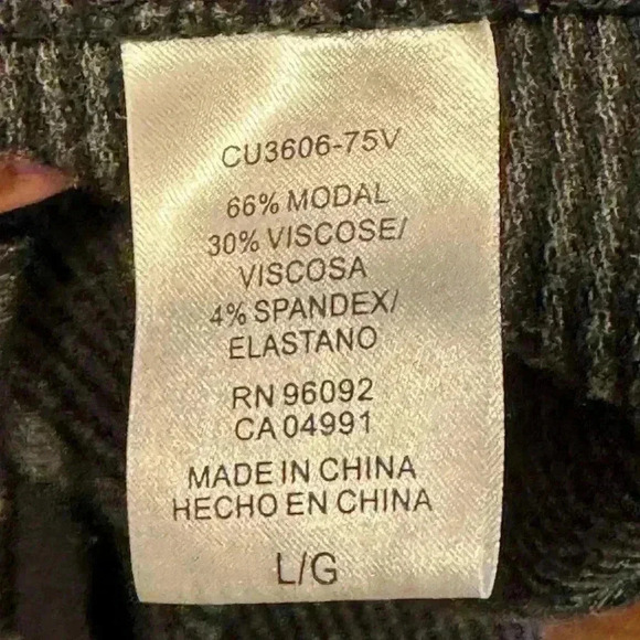 Hilary Radley- Black 3/4 length sleeves with gray stripes - Size Large - Picture 3 of 5